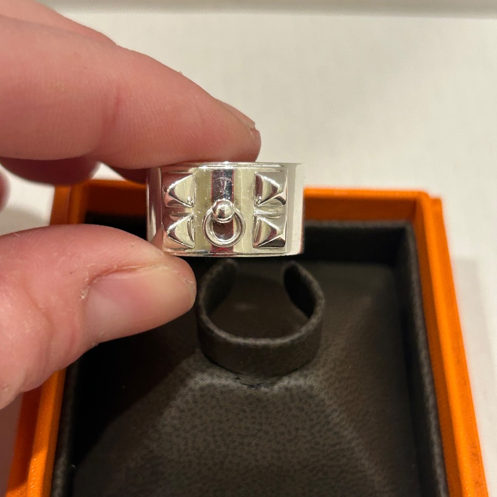 Hermes Collier De Chien Silver Ring - Picture 2 of 11